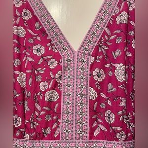 LOFT: Hot pink floral Loft Maxi Dress 10